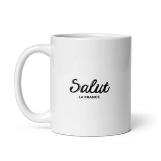 Bonjour Blanc | Hello White Ceramic Mug iAngelArt Mugs