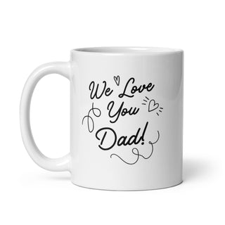 Dad's Love White Glossy Mug iAngelArt Mugs