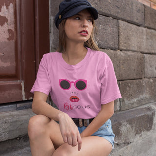 French Bisous: Spread Love with Style in Women's Relaxed T-Shirt iAngelArt Global Shirts & Tops