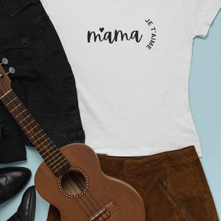 Je t'aime Mama Women's Short Sleeve T-Shirt: Express Your Love for Mom in Style with this Heartfelt and Fashionable Apparel iAngelArt Shirts & Tops