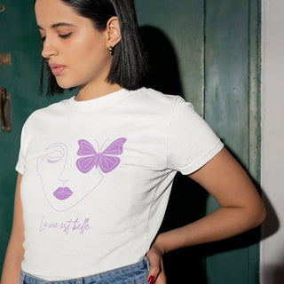 La vie est belle - lady Women's short sleeve t-shirt iAngelArt Shirts & Tops