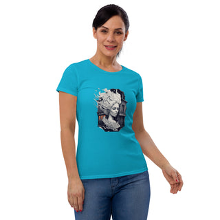 Lady hipster Women's short sleeve t-shirt iAngelArt Global Shirts & Tops