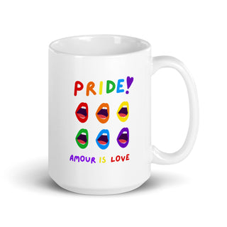 Love Pride White Glossy Mug iAngelArt Mugs
