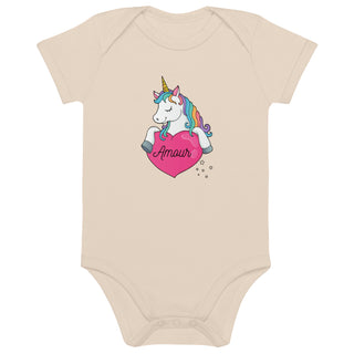 Lovely Unicorn Organic cotton baby bodysuit iAngelArt 