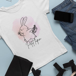 Petit lapin - little bunny Women's short sleeve t-shirt iAngelArt Shirts & Tops
