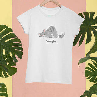 Single Cat Women's short sleeve t-shirt iAngelArt Shirts & Tops