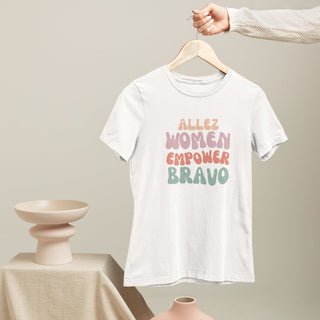 Allez Woman Power Bravo quote Empowering Women's Short Sleeve T-Shirt , French Life Tee iAngelArt Global Shirts & Tops