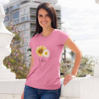 Be Happy Women's short sleeve t-shirt iAngelArt Shirts & Tops