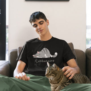 Célibataire | Single cat Unisex Organic T-Shirt iAngelArt Shirts & Tops