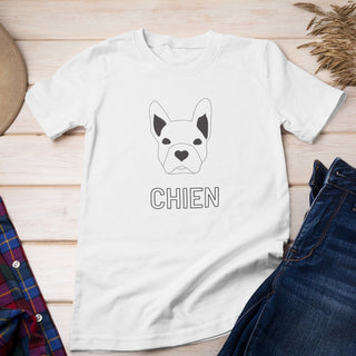 Chien - Dog Unisex Organic T-Shirt iAngelArt Shirts & Tops