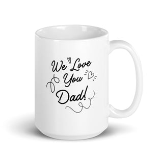 Dad's Love White Glossy Mug iAngelArt Mugs