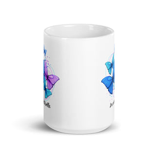 Elegant Butterfly White Glossy Mug iAngelArt Mugs