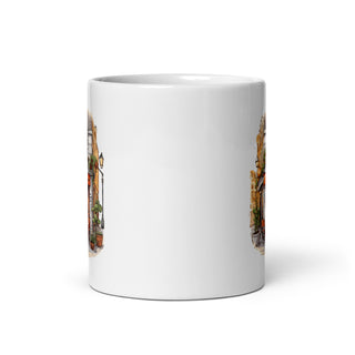Elegant White Glossy Cafe Mug iAngelArt Mugs