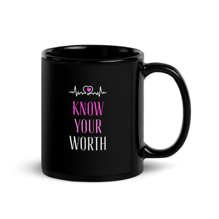EmpowerMug: Black Glossy Reminder iAngelArt Mugs