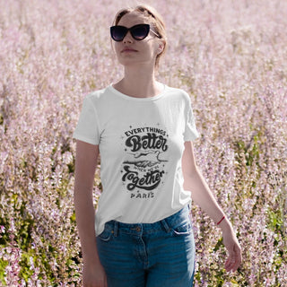 Everythings Better When We'Re Together Paris Women's short sleeve t-shirt iAngelArt Shirts & Tops