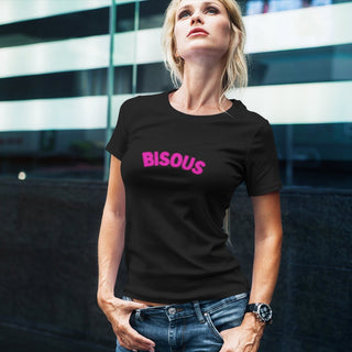 French Bisous | Friendly Kiss Women's short sleeve t-shirt iAngelArt Shirts & Tops