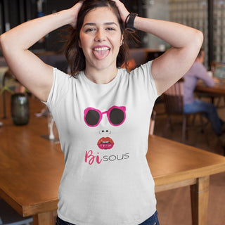 French Bisous: Spread Love with Style in Women's Relaxed T-Shirt iAngelArt Global Shirts & Tops
