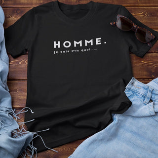Homme, je sais pas quoi - Man Men's Organic T-Shirt iAngelArt Shirts & Tops