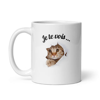"I See You" Ceramic Cat Mug iAngelArt Mugs