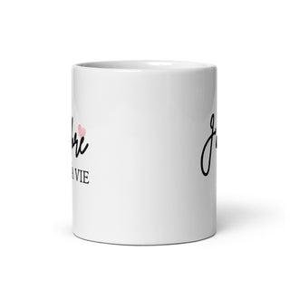 J'adore la vie Ceramic Glossy Mug" iAngelArt Mugs
