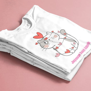 Joyeuse Saint-Valentin for a cat Women's short sleeve t-shirt iAngelArt Shirts & Tops