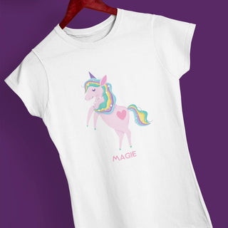 Little unicorn with magic Women's short sleeve t-shirt iAngelArt Shirts & Tops