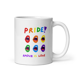 Love Pride White Glossy Mug iAngelArt Mugs