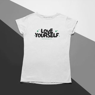 Love yourself sustainability Women's short sleeve t-shirt iAngelArt Shirts & Tops