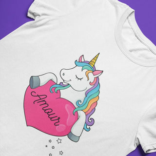 Magic Love Unicorn Women's short sleeve t-shirt iAngelArt Shirts & Tops
