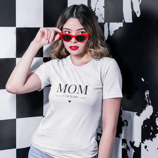 Mother's Day la joie - Happy mother's day Women's short sleeve t-shirt iAngelArt Shirts & Tops