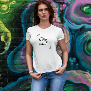 Stylish Women's Short Sleeve T-Shirts: Say 'Coucou' with Fashionable Comfort iAngelArt Shirts & Tops