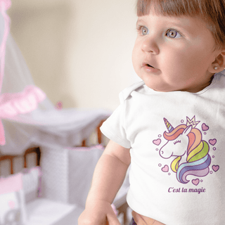 C'est la magie Organic cotton baby bodysuit iAngelArt Kids & Toddler