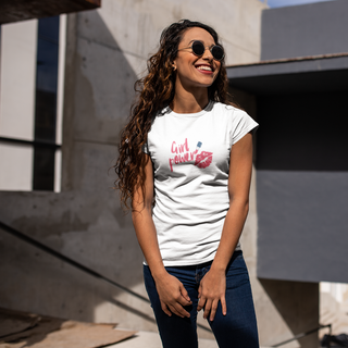 French Girl Power: Unleash Your Strength in Style with this Women's short sleeve t-shirt iAngelArt Global Shirts & Tops