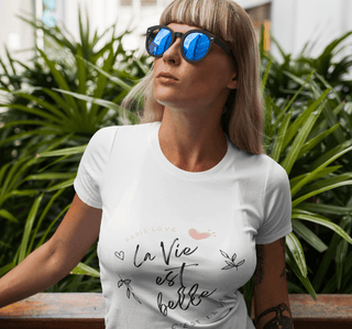 La vie est belle, Paris Life Shirt, Women's T-shirt iAngelArt Global Shirts & Tops
