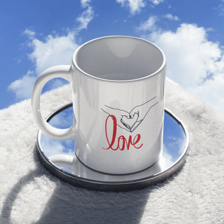 Romantic White Elegance Mug iAngelArt Global Mugs